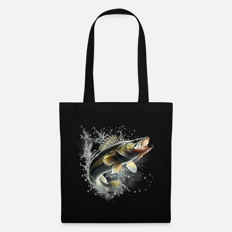 Poisson - Sac en tissu - noir