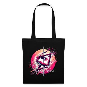 Cadeau rose dynamique de pole dance - Sac en tissu - noir - Devant