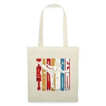 Dynamic High Kick Taekwondo Martial Artist - Stoffbeutel - Natur - Vorne