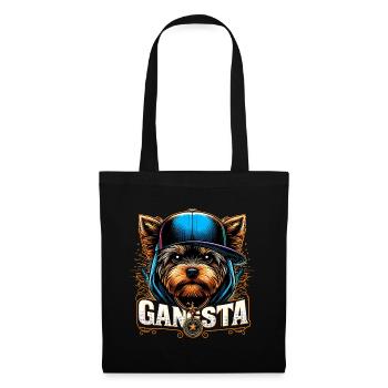 Yorkshire Terrier Gangsta Gangster Dog Gift - Tote Bag - black - Front