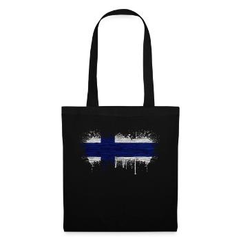 Finlande Suomi helsinki scandinavie viking fine FIN - Sac en tissu - noir - Devant