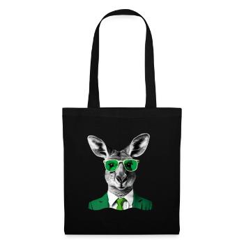 Neon Kangaroo in Green Suit - Tote Bag - black - Front