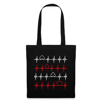 Joueurs professionnels Jeux de casino Jeux de hasard Poker Jeux d’argent - Sac en tissu - noir - Devant
