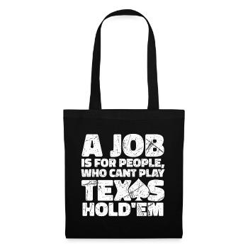 Poker Statement Poker Casino Gambler Jeu de cartes - Sac en tissu - noir - Devant