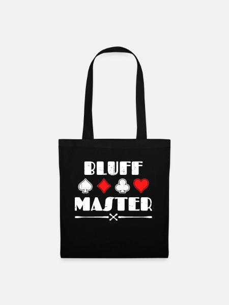 Poker Bluff Zocken Casino Statement Profispieler - Stoffbeutel - Schwarz