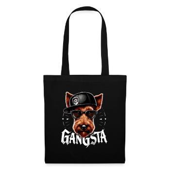 Irish Terrier Gangsta Gangster Dog Gift - Tote Bag - black - Front