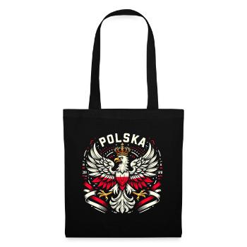 Pologne Polska armoiries polonaises drapeau aigle cadeau - Sac en tissu - noir - Devant