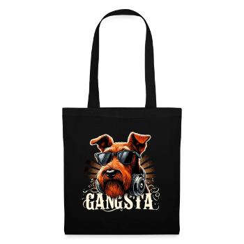 Irish Terrier Gangsta Gangster Dog Gift - Tote Bag - black - Front