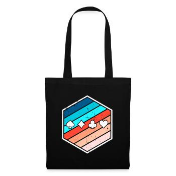 Jeux de cartes Jeux d’argent Roulette Poker Jeux d’argent - Sac en tissu - noir - Devant