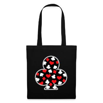 Casino Gamble Poker Win Jeu de cartes de poker - Sac en tissu - noir - Devant