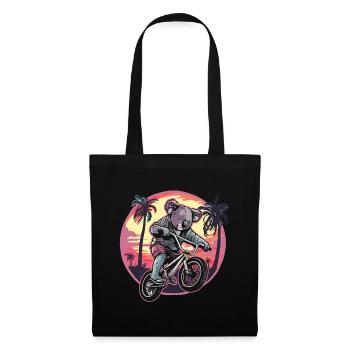 Koala Bear Bike Koala Bear Cyclist Bmx Bike - Tote Bag - black - Front
