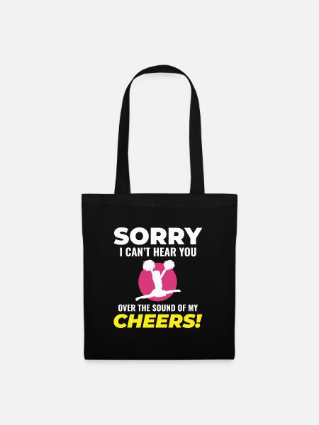 Cheerleader Cheerleading Girl Cheering Funny - Tote Bag - black