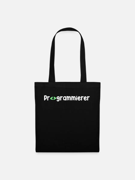 Programmierer Computerfreak Skripting Code Nerd - Stoffbeutel - Schwarz