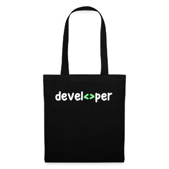Développeur Code Scripting Debug Informatik Geek - Sac en tissu - noir - Devant
