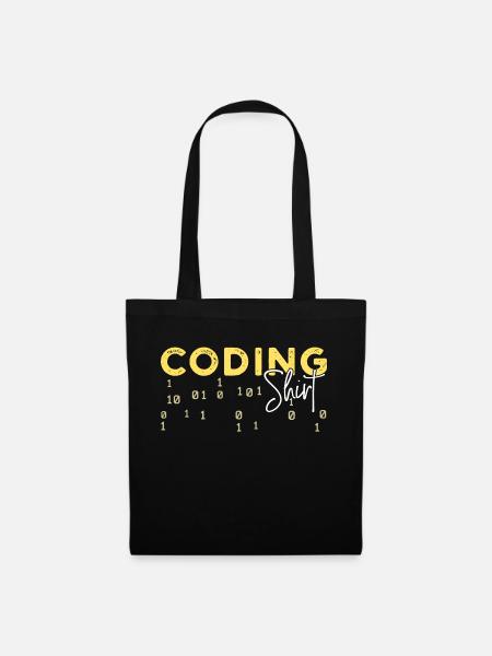 Coden Statement Developer Programmierer Skripting - Stoffbeutel - Schwarz