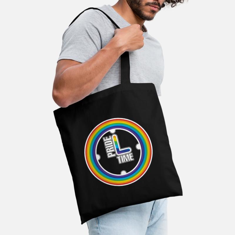 Rainbow Pride Ring Clock Tote Bag
