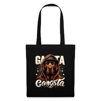 Cadeau de chien de vie de gangster du Labrador brun - Sac en tissu - noir - Devant