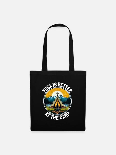 Yoga is better at the camp - Tote Bag - black