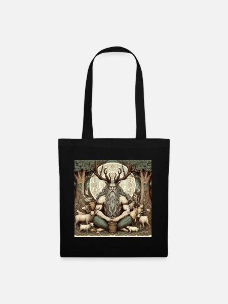 Cernunnos, dieu celte - Sac en tissu - noir