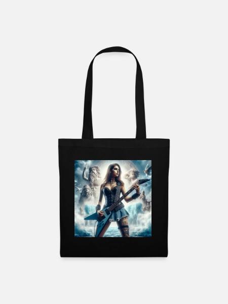 Guitarist with Poseidon - Tote Bag - black
