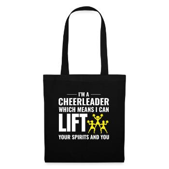 Cheerleader Cheerleading Girl Cheering Cheer Squad - Sac en tissu - noir - Devant