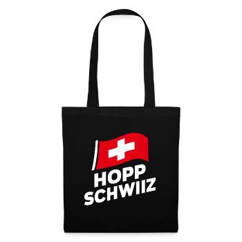 Drapeau suisse Maillot Drapeau suisse Marchandise - Sac en tissu - noir - Devant