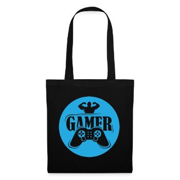 gamer fitness controller icon logo team gaming - Tote Bag - black - Front
