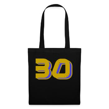 30. 30 ANS. 30e ANNIVERSAIRE. ANNIVERSAIRE 30 ANS. - Sac en tissu - noir - Devant