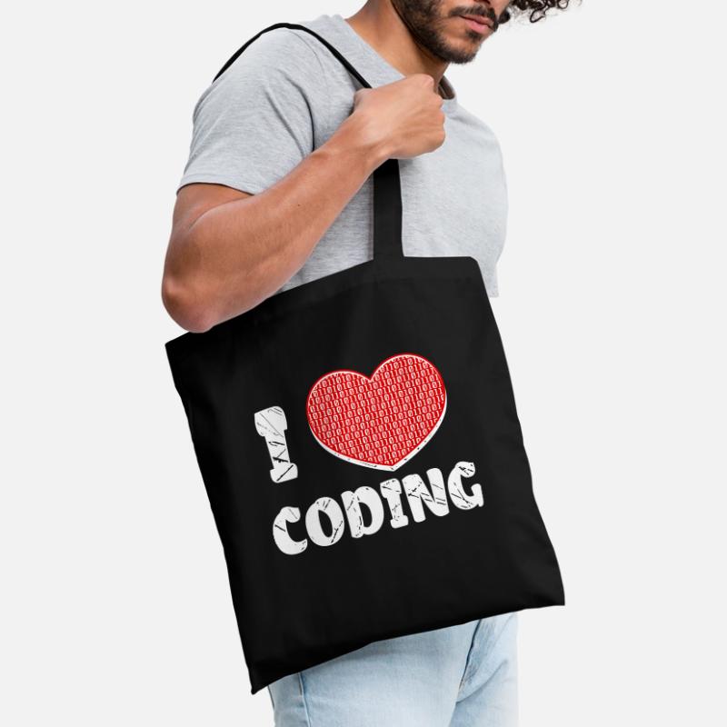 Developer Herz Coden Statement Programmierer Stoffbeutel