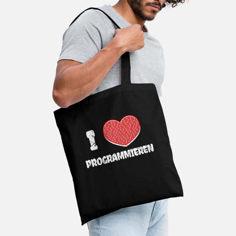 Developer Herz Programmierer Statement Informatik Stoffbeutel