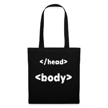 Code Programmeur Développeur Script Informatique - Sac en tissu - noir - Devant