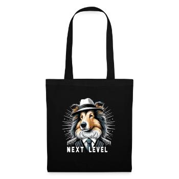 Collie Suit Chic Dog Hat Gift - Tote Bag - black - Front