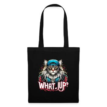 Maine Coon Cat Cool What's Up Gangster Gift - Tote Bag - black - Front