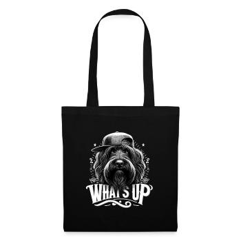 Schapendoes Was geht ab Gangsta cool Hund Geschenk - Stoffbeutel - Schwarz - Vorne