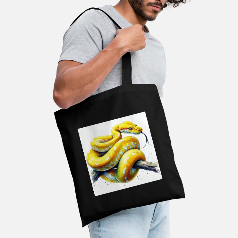Yellow python Tote Bag