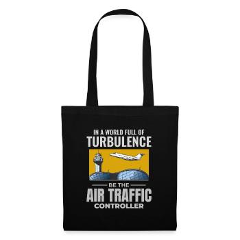 Fluglotse ATC Aviation Humor Flugzeug - Stoffbeutel - Schwarz - Vorne