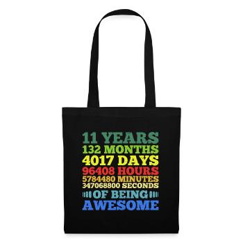 11 Years Of Being Awesome - Tote Bag - black - Front