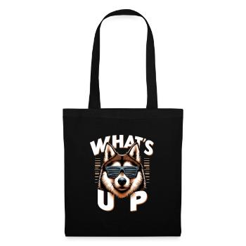 Laika Was geht ab Gangsta Hund Geschenk - Stoffbeutel - Schwarz - Vorne