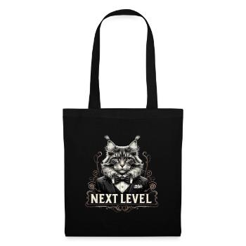 Maine Coon Cat Next Level Costume Cadeau de réussite - Sac en tissu - noir - Devant