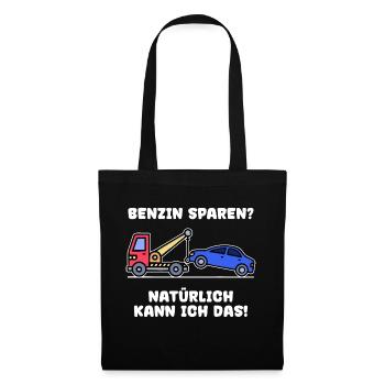 Auto Statement Tanken Tankstelle Benzin Energie - Stoffbeutel - Schwarz - Vorne