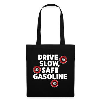 Déclaration de ravitaillement en carburant du stockage d’énergie de la pompe à essence - Sac en tissu - noir - Devant