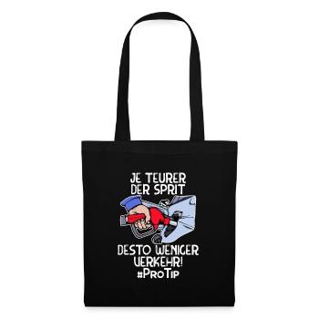 Ravitaillement en carburant Essence Diesel Déclaration Pompe à carburant Électricité - Sac en tissu - noir - Devant