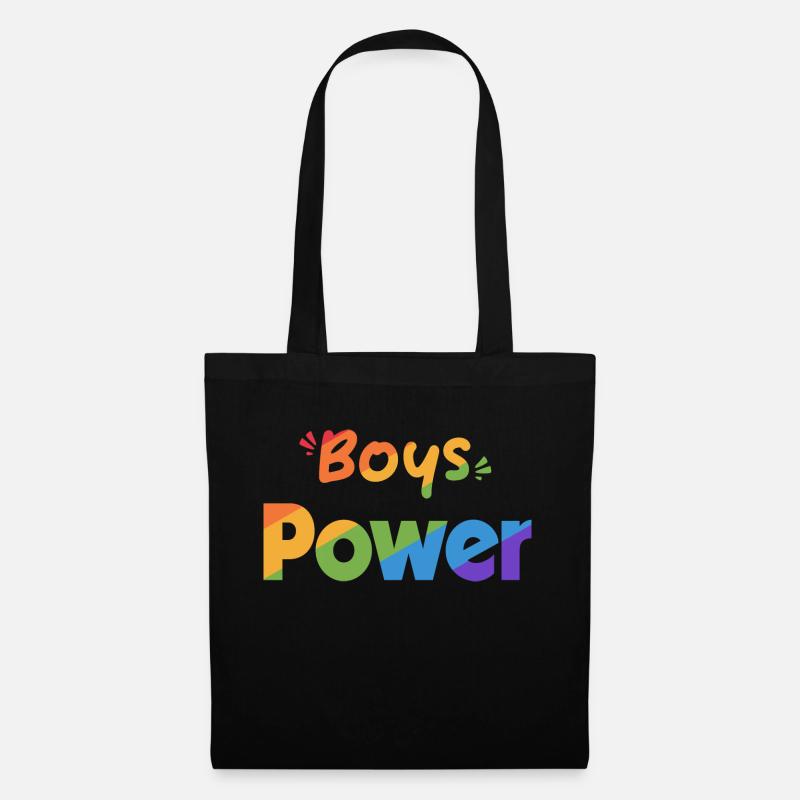 Jungen POWER EN mc - Stoffbeutel - Schwarz