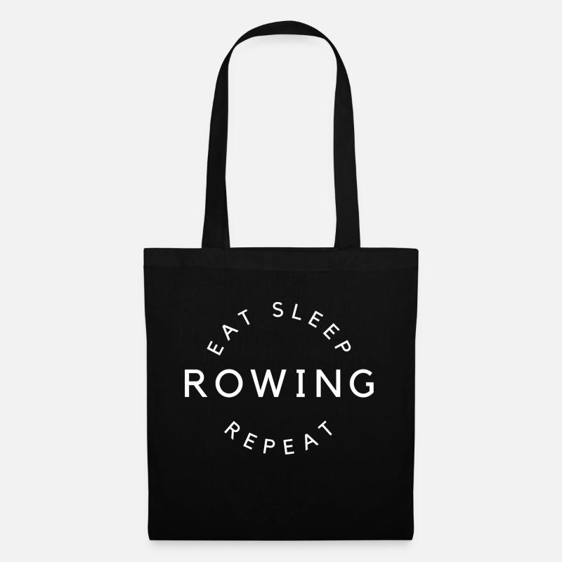 Manger dormir ramer répéter - Sac en tissu - noir