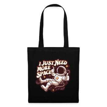 Astronaut Lustiger Spruch I Need More Space - Stoffbeutel - Schwarz - Vorne
