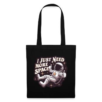 Astronaut Lustiger Spruch I Need More Space - Stoffbeutel - Schwarz - Vorne