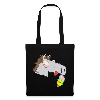 Pferdekopf Eiskrem Kinder Sommer Kind Pferd Pferde - Tote Bag - black - Front