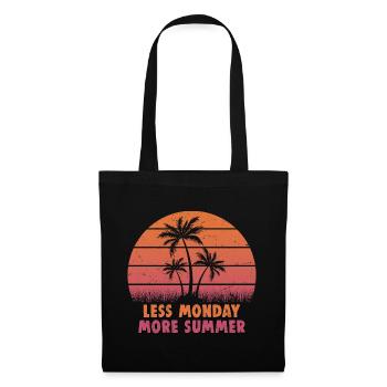 Retro sunset with palm trees and saying - Tote Bag - black - Front