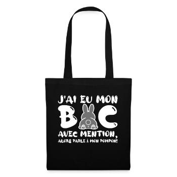J'ai eu mon BAC Félicitations Nouveau Bachelier - Sac en tissu - noir - Devant