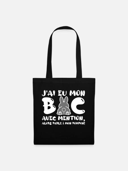 J'ai eu mon BAC Félicitations Nouveau Bachelier - Sac en tissu - noir